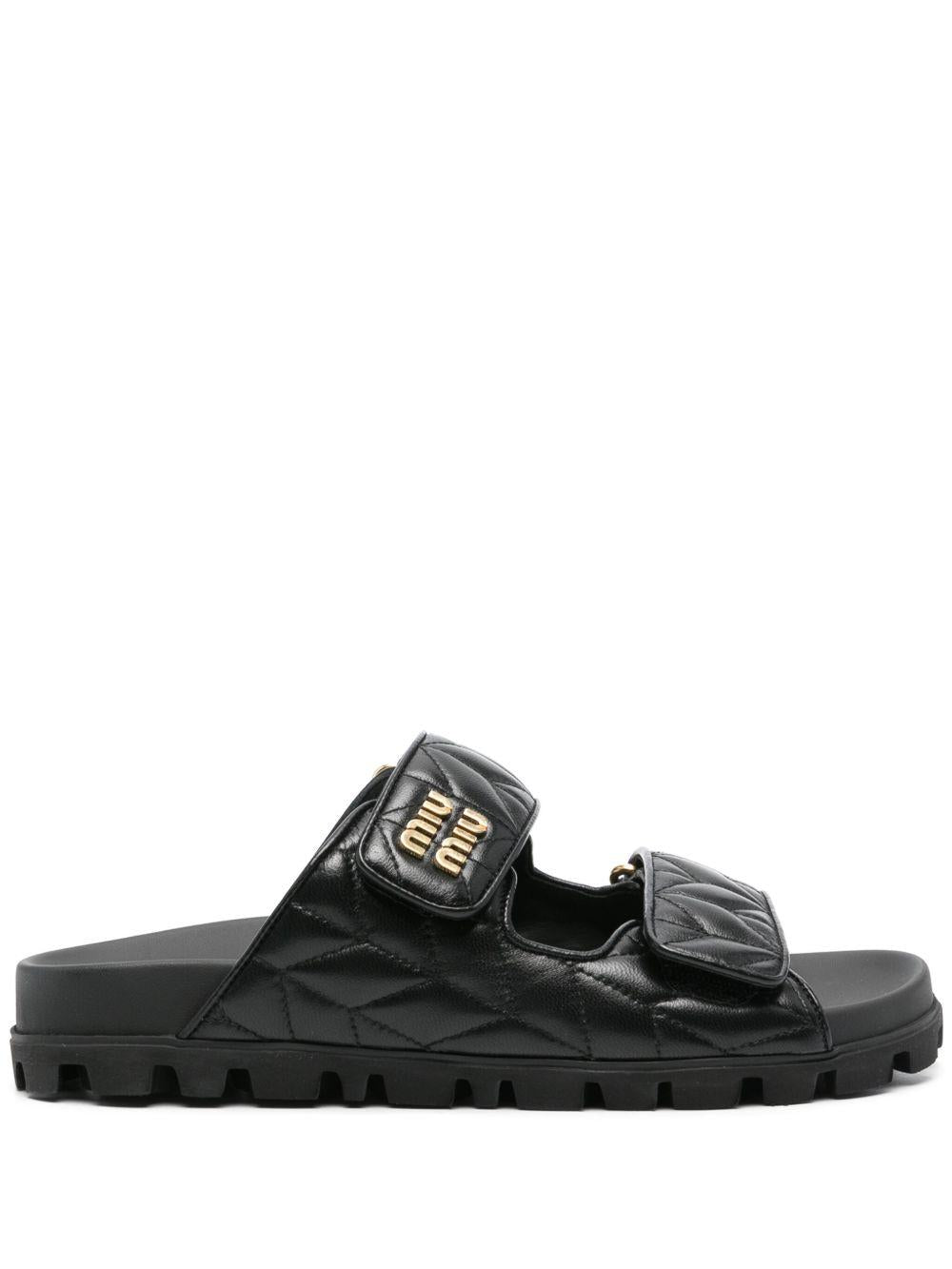 matelassé leather sandals 5XX640 F 010 88TF0002 MIU MIU 