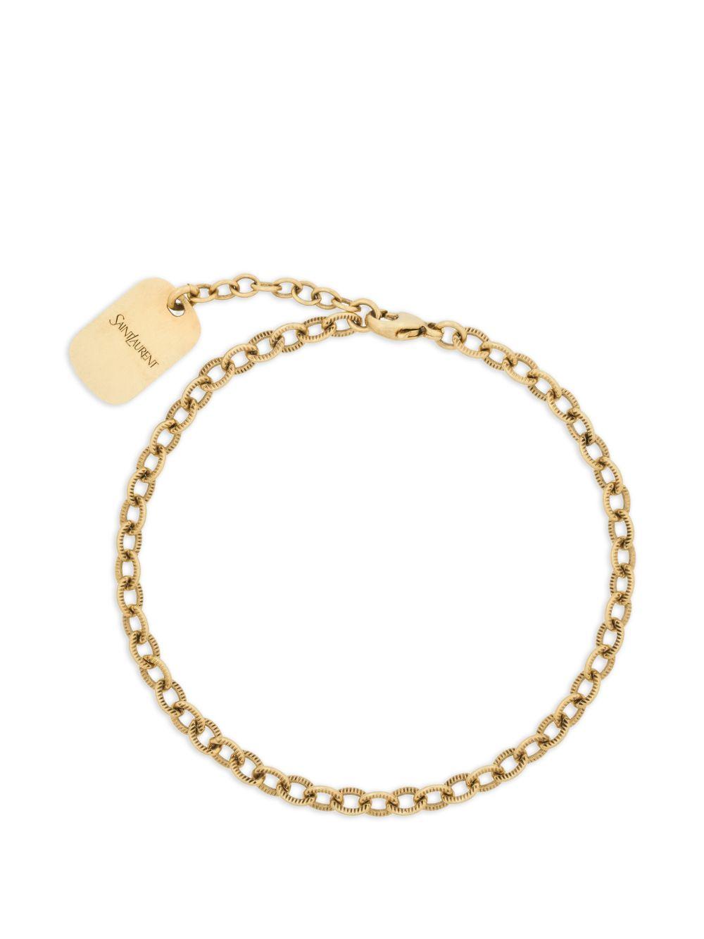 tag-detail cable-chain bracelet 858859 Y15007005 SAINT LAURENT 