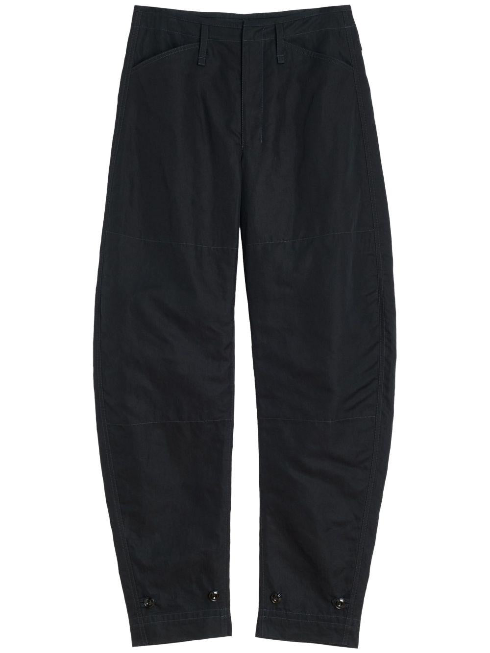tapered pants<BR/><BR/> PA1184 LF1350BK999 LEMAIRE 