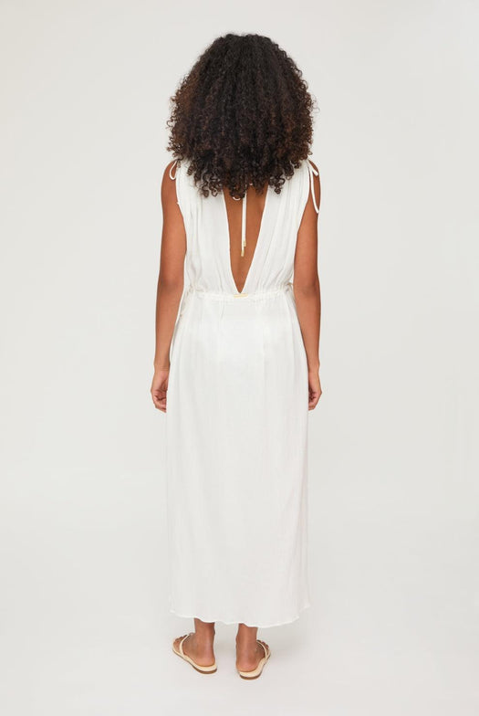 Maxi beach kaftan 25HSAT26 WHT-WHT HEIDI KLEIN 