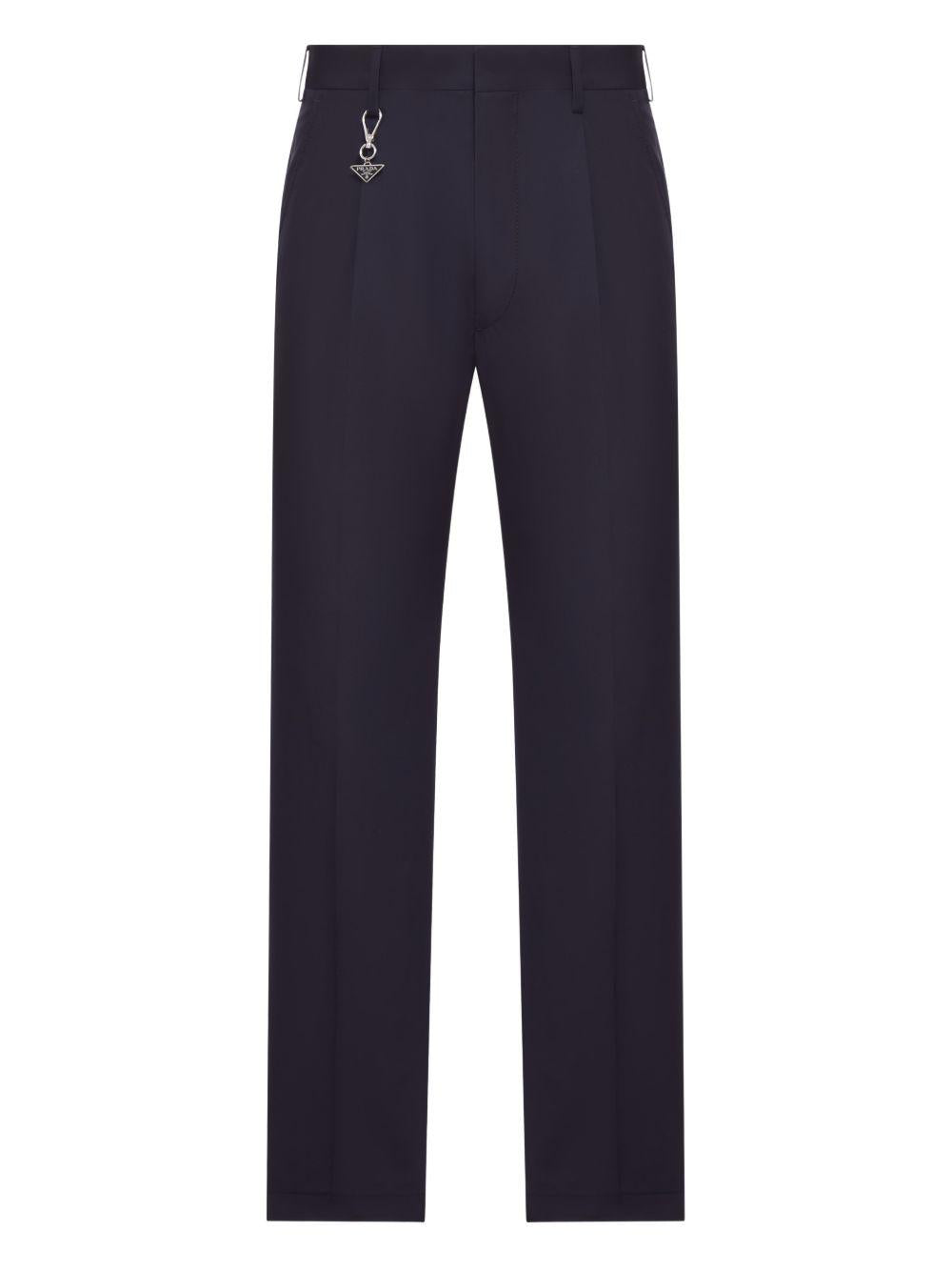 tailored cotton poplin trousers UP0419 S OOO 1XV2F0ABB PRADA 