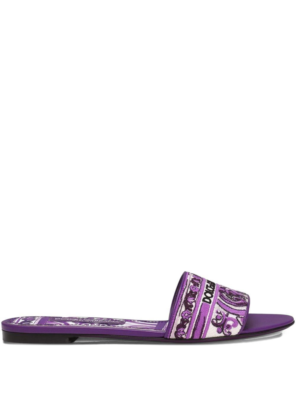 Majolica-pattern slides CQ0571 AV804I03TN DOLCE & GABBANA 
