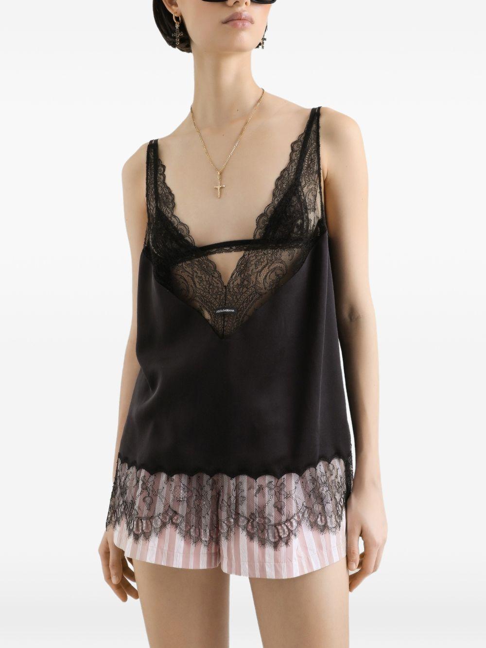 Silk Satin Top F7BN5T FU1AUN0000 DOLCE & GABBANA 