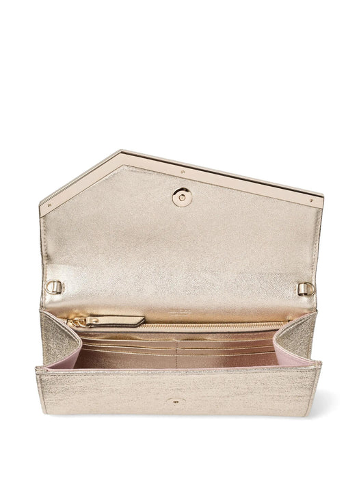 Emmie clutch bag EMMIE DXBPLATINUM ICE/LIGHT GOLD JIMMY CHOO 