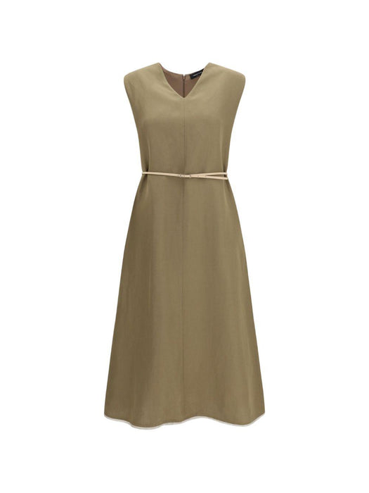 V-neck belted midi dress ABD276F620M148 1275 FABIANA FILIPPI 