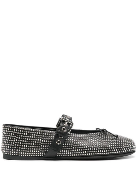 stud-embellished ballerina shoes 5F218E F-005 070F0002 MIU MIU 