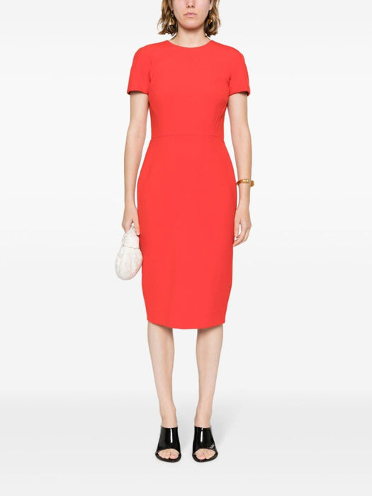 crepe shift dress 1124WDR005232A BRIGHT RED VICTORIA BECKHAM 