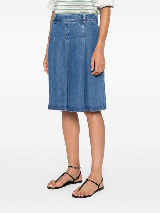 embroidered-logo midi skirt GWD320 S OOO 143VF0008 MIU MIU 