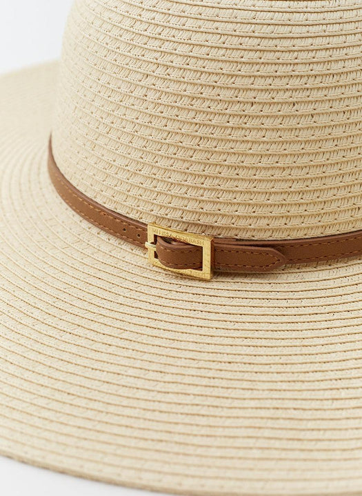 Jemima Cream Hat JEMIMA CR WHT/TAN MELISSA ODABASH 