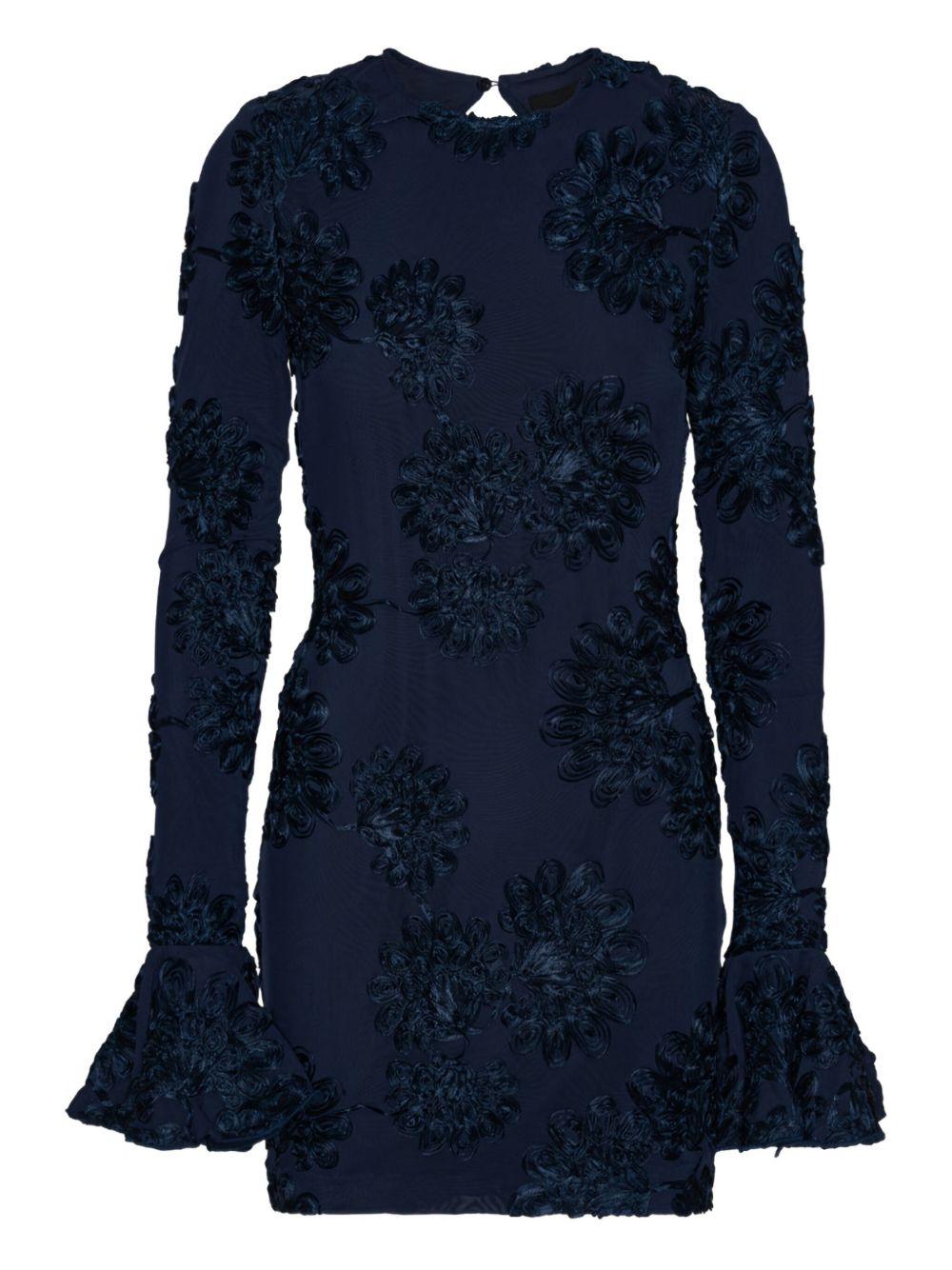 3D floral mesh mini dress 114218340 340 ROTATE 