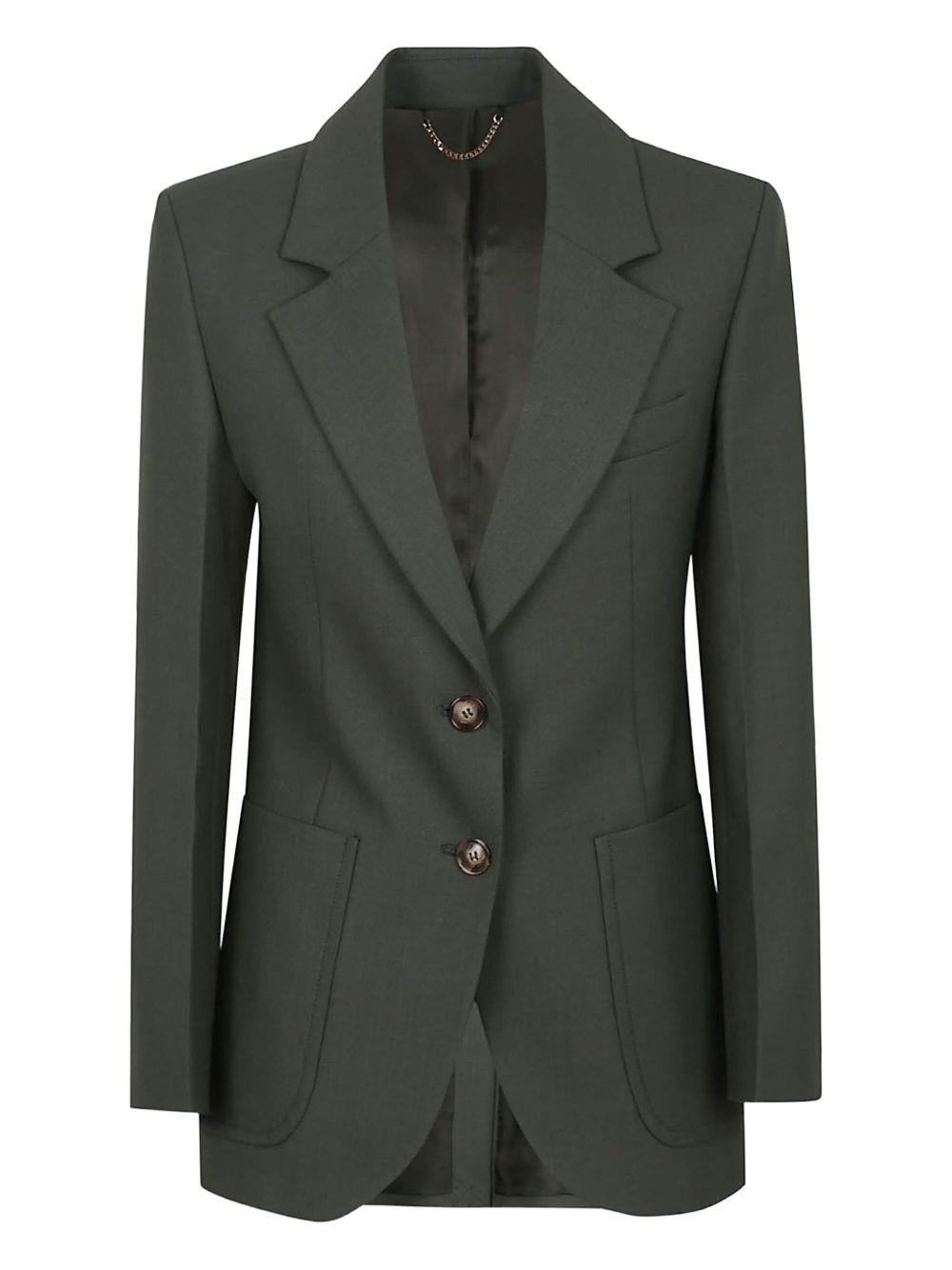 pocket-detail two-button blazer 1425WJK005119A 8673 VICTORIA BECKHAM 
