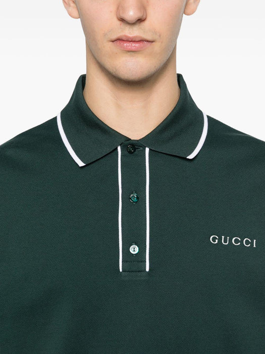 logo-embroidered polo shirt<BR/><BR/> 806250 XJHHO3015 GUCCI 