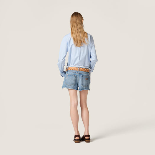 Washed denim shorts GWP609 S OOO 192WF0013 MIU MIU 