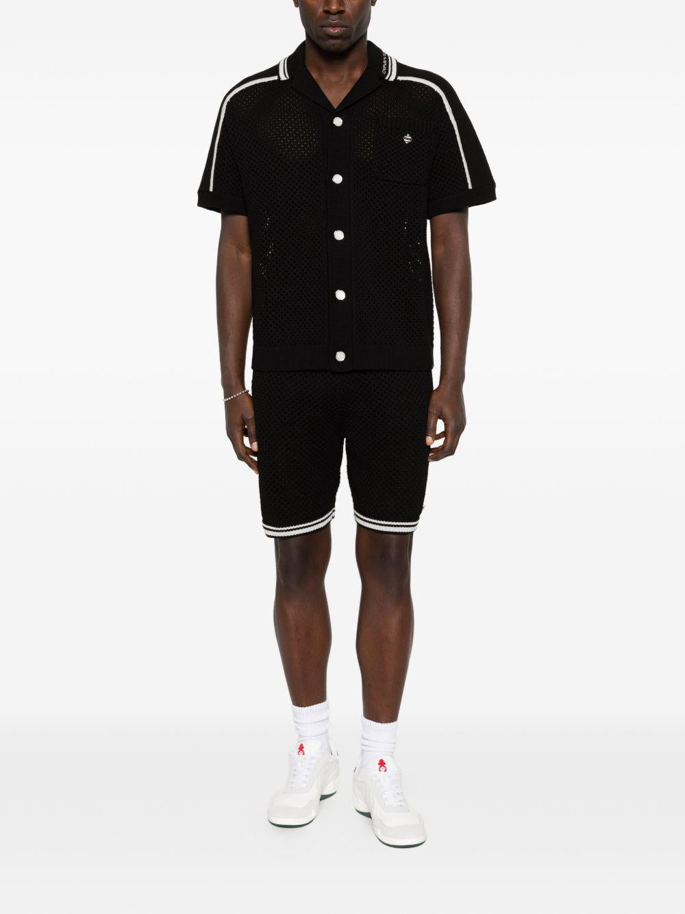 logo-detail drawstring shorts M-SS26-KW-1321-01 BLACK CASABLANCA 