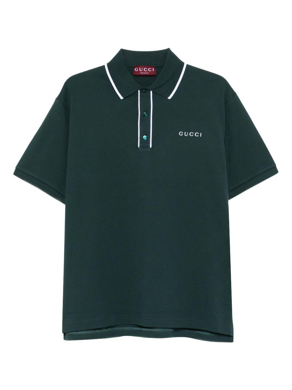 logo-embroidered polo shirt<BR/><BR/> 806250 XJHHO3015 GUCCI 