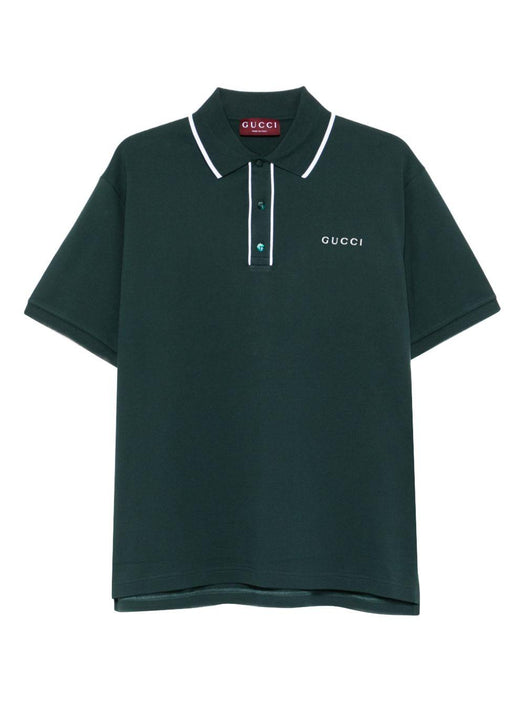 logo-embroidered polo shirt<BR/><BR/> 806250 XJHHO3015 GUCCI 