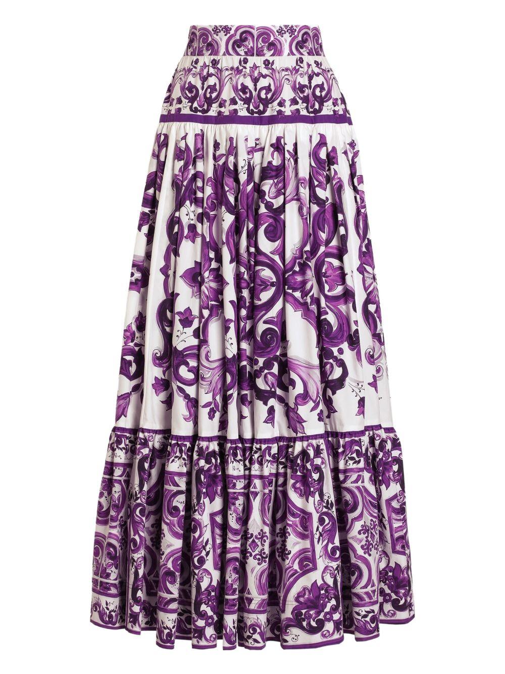 Majolica-print maxi skirt F4CX0T HH5EWIP3TN DOLCE & GABBANA 