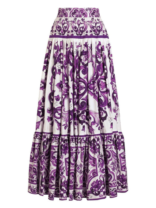 Majolica-print maxi skirt F4CX0T HH5EWIP3TN DOLCE & GABBANA 