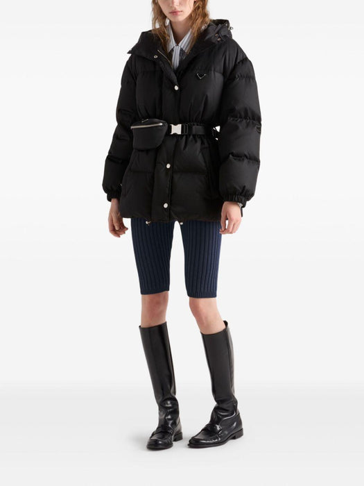 hooded belted down jacket 29X966 S OOO 1WQ8F0002 PRADA 
