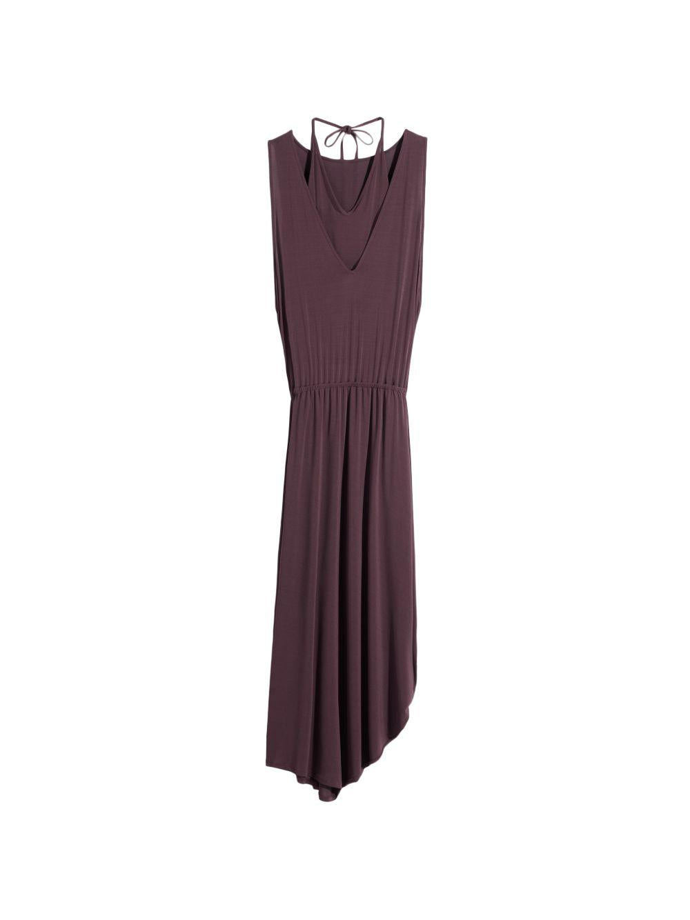 Draped V-neck midi dress DR1146 LJ1050BR523 LEMAIRE 