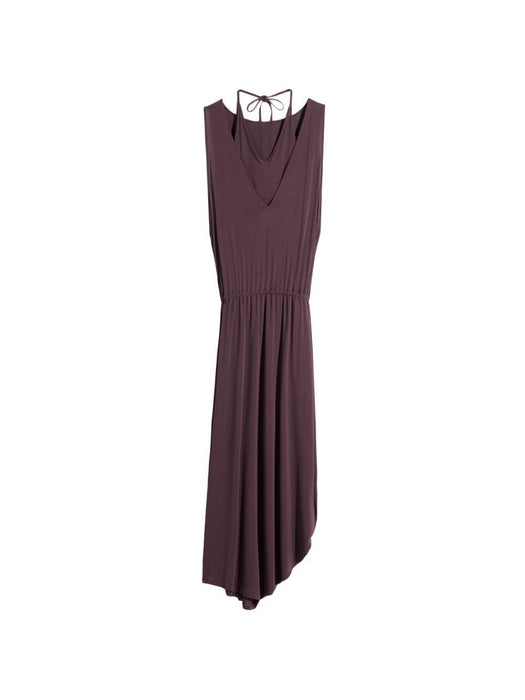 Draped V-neck midi dress DR1146 LJ1050BR523 LEMAIRE 