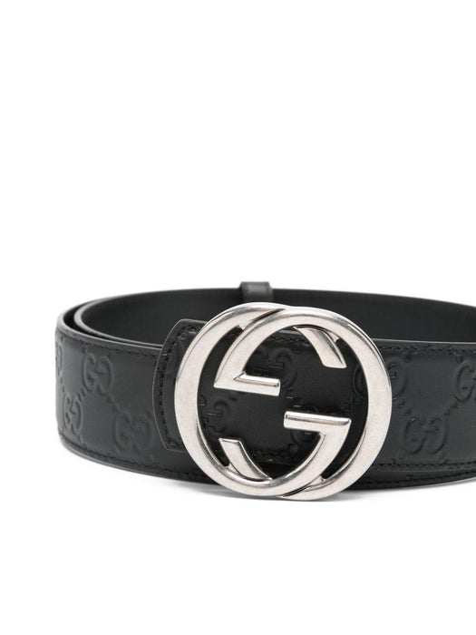 logo-buckle patterned belt 849862 AAFDV1000 GUCCI 