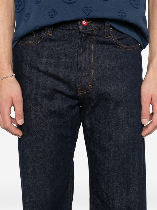 logo-patch jeans M-SP26-TR-330-01 INDIGO CASABLANCA 