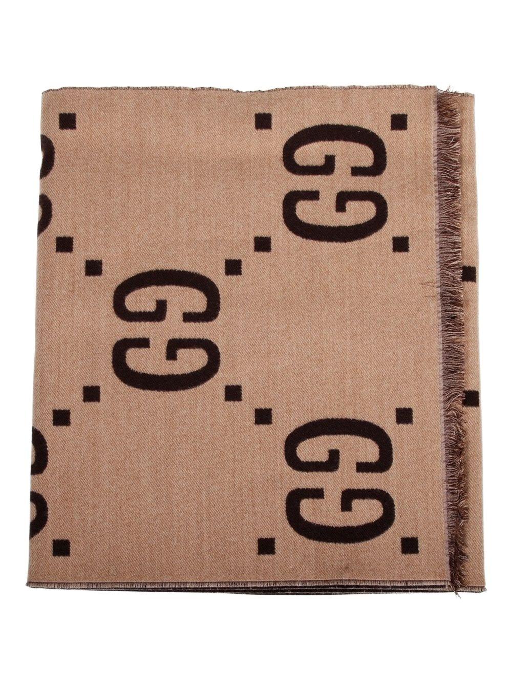 GG-monogram fringed scarf 495592 4G3502179 GUCCI 