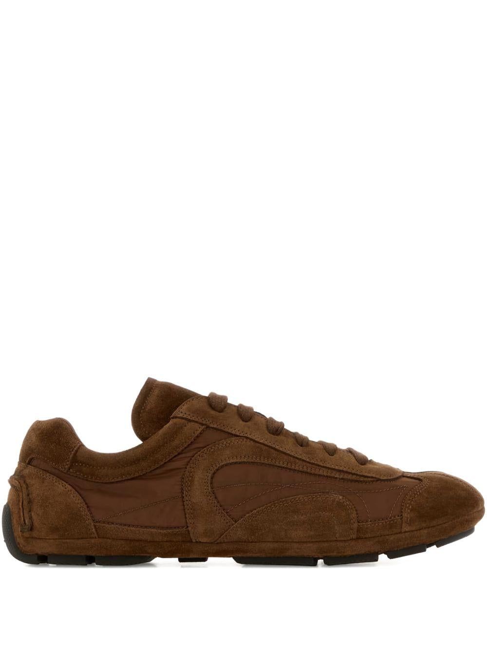 suede-panelled sneakers 4E1165 F G001 D7RF0BW5 PRADA 