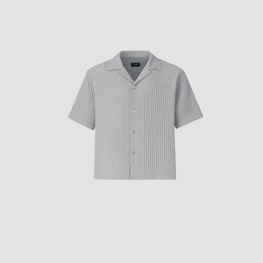 Saulo AirCloud Taupe Cuban Shirt SAULO AIRCLOUDTAUPE TRUE TRIBE 