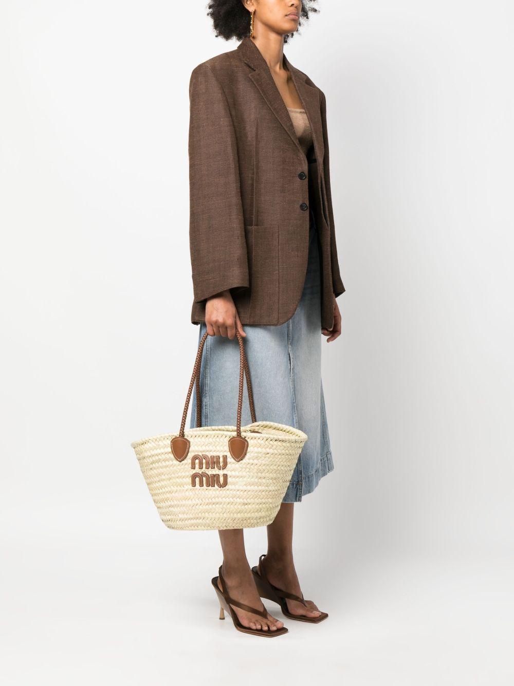 logo-patch tote bag 5BG206 V SLO 2DDHF0A5T MIU MIU 