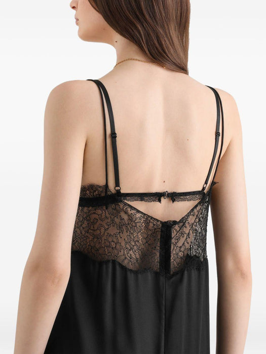 satin dress with lace bands F616ZT FU1AUN0000 DOLCE & GABBANA 