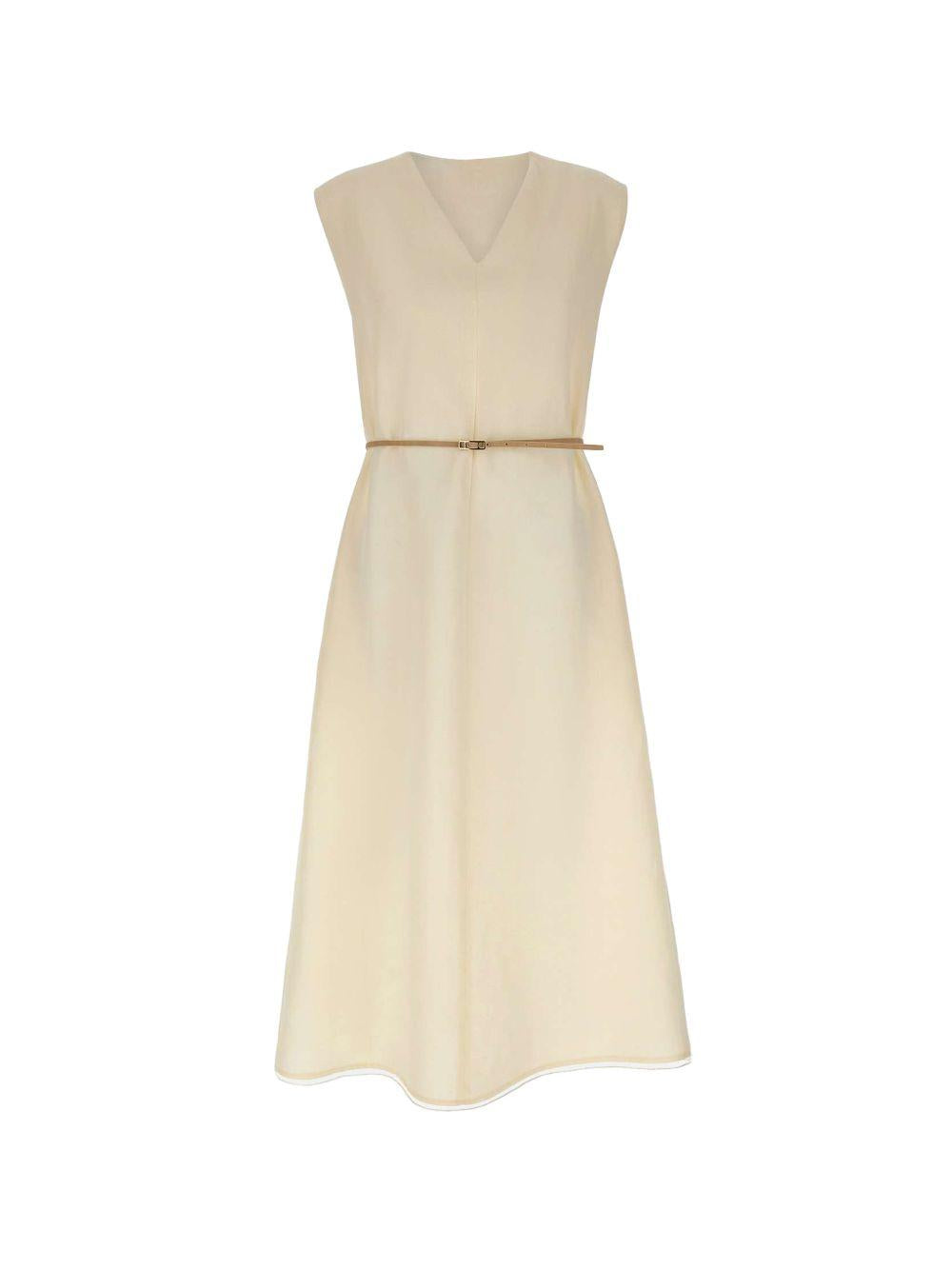 V-neck belted midi dress ABD276F620M148 0145 FABIANA FILIPPI 