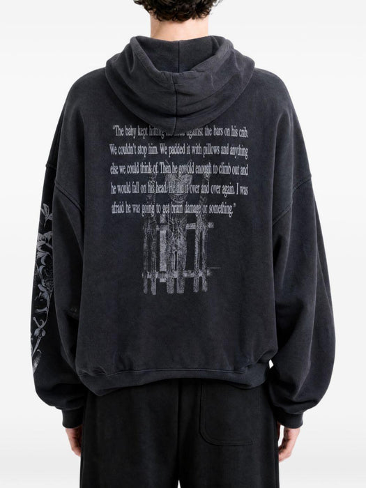 HEAD AGAINST THE BARS HOODIE 02-0514 WASHED BLACK ENFANTS RICHES DÉPRIMÉS 