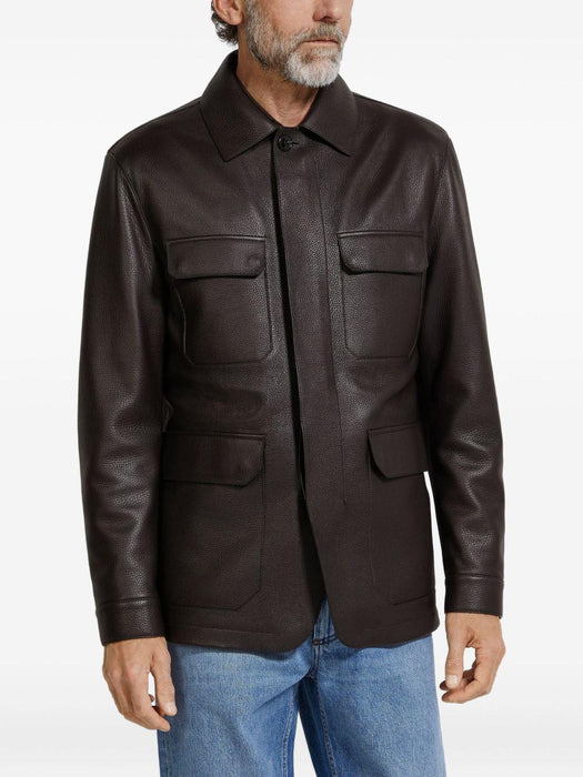 leather flap-pockets jacket UGPCEA2 G262M09 ZEGNA 