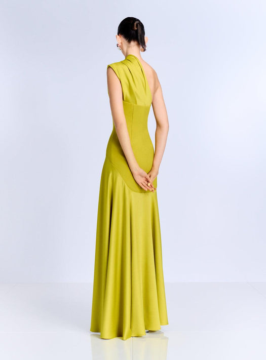 Gabriela Maxi Dres OS48013 CHARTREUSE #318 SOLACE LONDON 