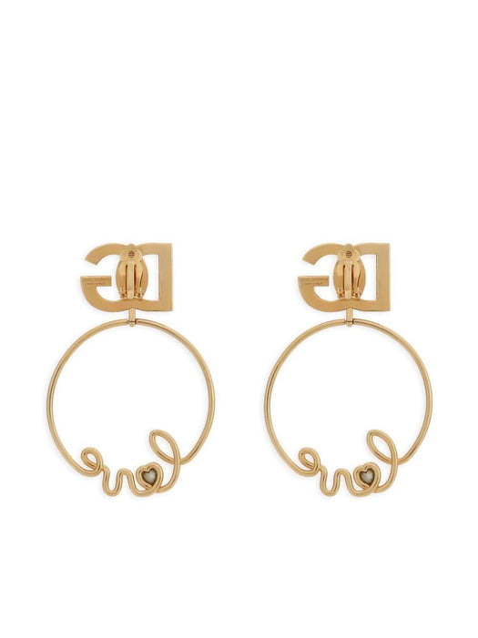 DG-logo clip-on hoop earrings WEP2L8 W1111ZOO00 DOLCE & GABBANA 