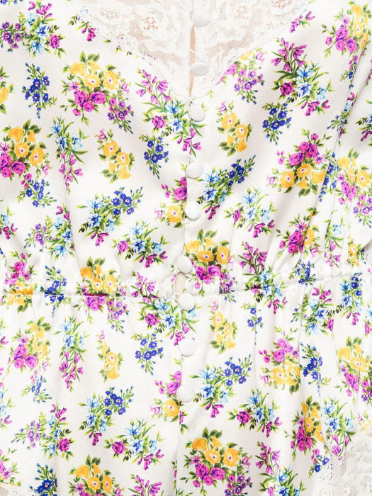 floral-print lace-trim playsuit O7A81T ON0BXHA5XL DOLCE & GABBANA 