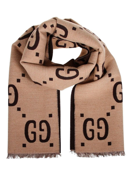 GG-monogram fringed scarf 495592 4G3502179 GUCCI 