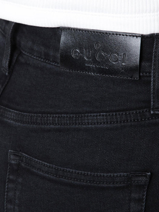 Skinny washed cotton denim jeans 865596 XDDHR 1000 GUCCI 