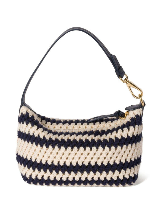 striped crochet shoulder bag 5NE841 2IBAF022X MIU MIU 