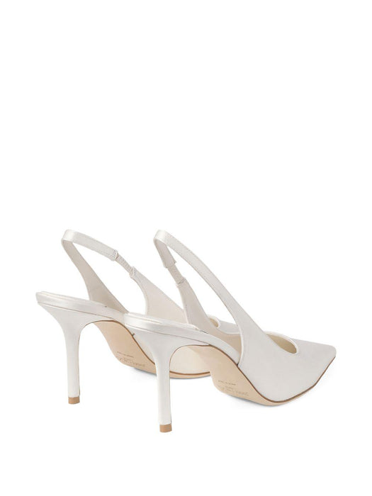 Love pointed-toe slingback pumps LOVE SB 85 SAT IVORY JIMMY CHOO 