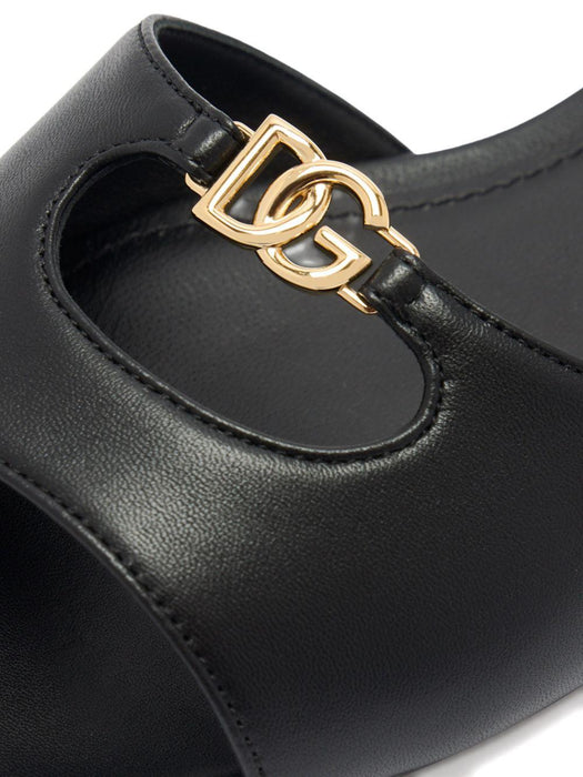 Lollo logo-plaque sandals CQ0684 A195380999 DOLCE & GABBANA 