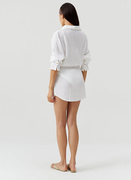 Sara White Dress SARA CR WHT MELISSA ODABASH 