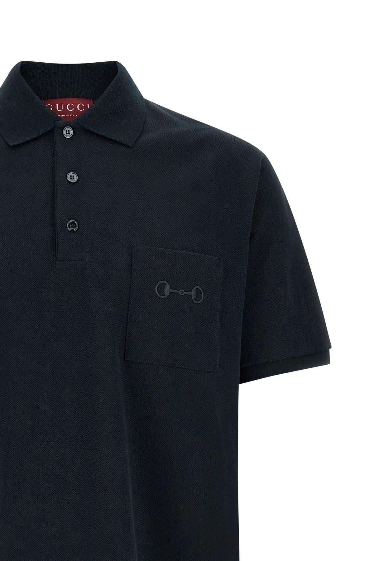 Cotton piquet polo shirt with embroidery 854796 XJHQP4055 GUCCI 