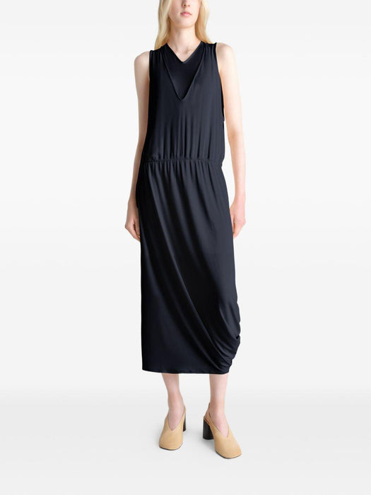 Double Layer Drape Dress DR1146 LJ1050BK980 LEMAIRE 