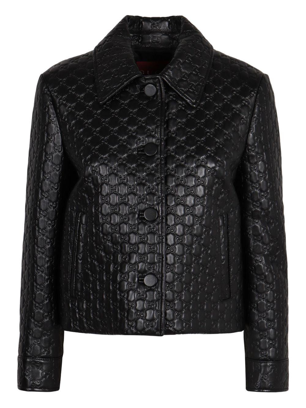 embossed-GG leather jacket 834308 XNA4F1000 GUCCI 