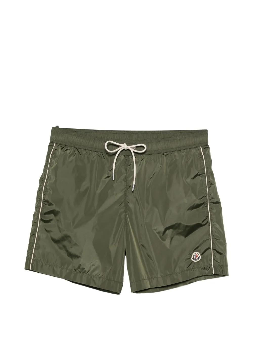 logo-patch drawstring-waist swim shorts L10912C00011 5985M816 MONCLER 