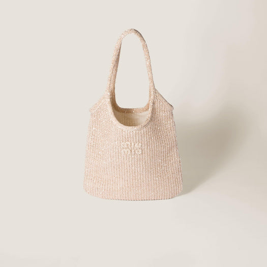 Ivy mesh bag decorated with sequins 5BG231 V OLO ACP8F0236 MIU MIU 