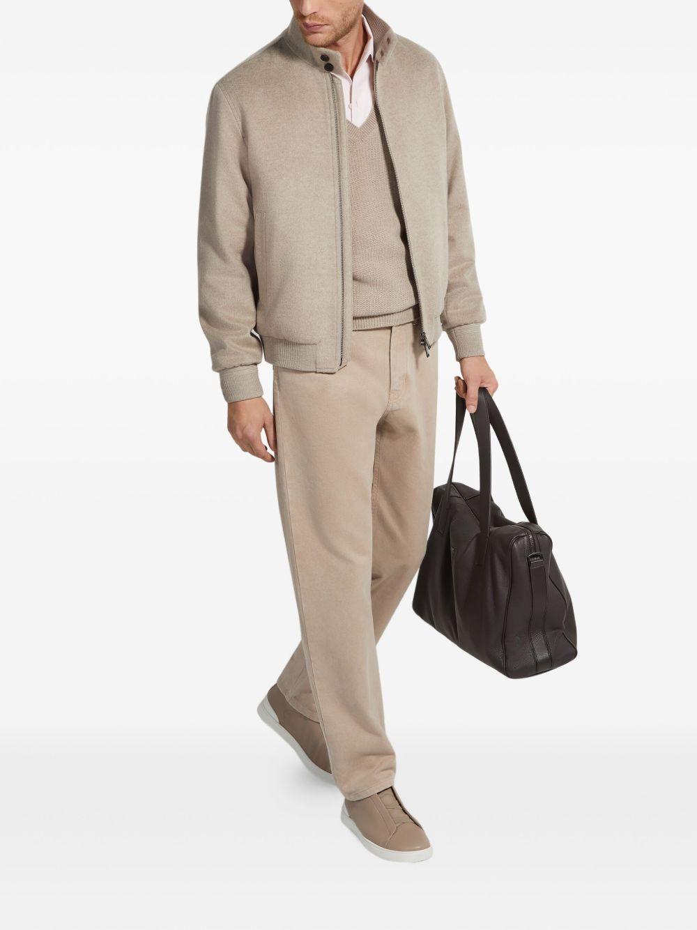 cashmere zip-fastening bomber jacket UGT63A2 G153N92 ZEGNA 